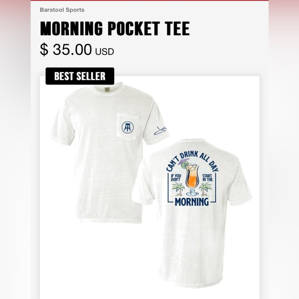 Barstool Sports Morning Pocket Tee